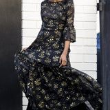 Heart of Gold Ruffle Dress
