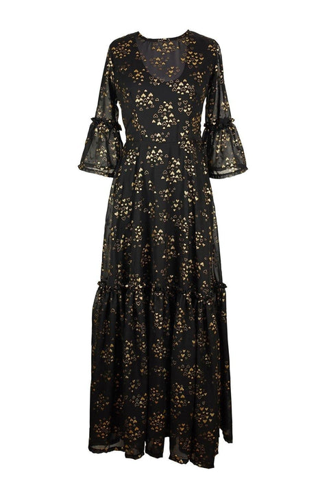 Heart of Gold Ruffle Dress