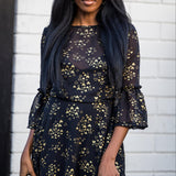 Heart of Gold Ruffle Dress