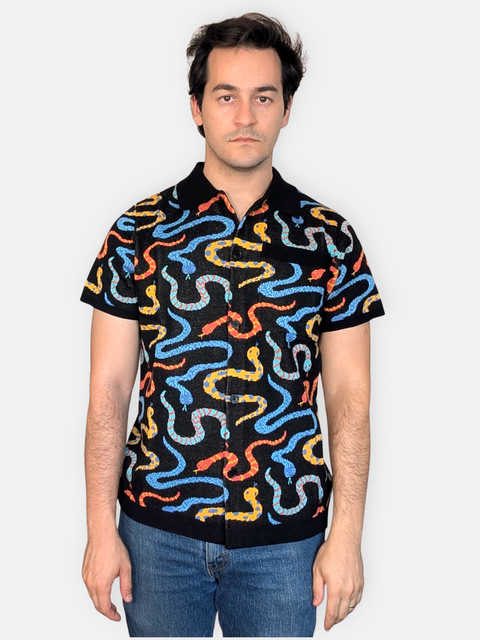 Hissy Fit Button Up Knit Shirt