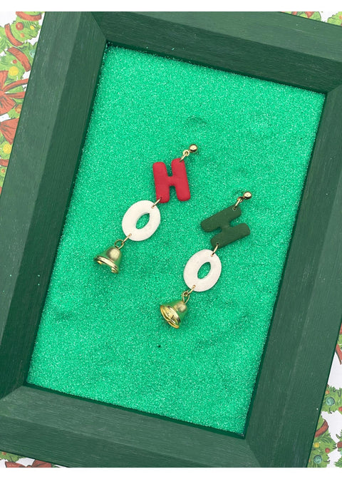 Holiday Ho-Ho Earrings with Bells