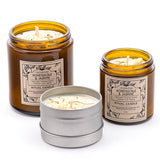 Honeysuckle Jasmine Ritual Candle with Quartz and Herbs