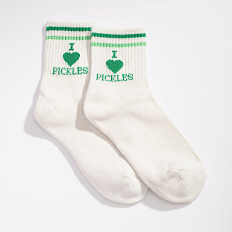 I Heart Pickles Quarter Crew Socks