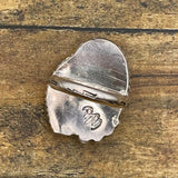 Barbara - Turquoise Oval Ring with Feather Detail