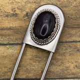 Kaylee - Jumbo Safety Pin Keychain with Amethyst