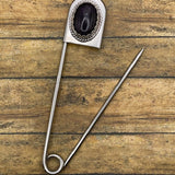 Kaylee - Jumbo Safety Pin Keychain with Amethyst