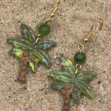 Club Tropicana - Palm Tree Earrings: Handmade, Hand-Painted Polymer Clay
