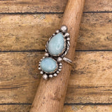 Jaclyn - Larimar Double Stone Ring