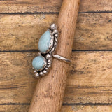Jaclyn - Larimar Double Stone Ring