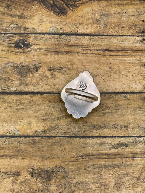 Lucia - Black Onyx and Turquoise Spade Ring