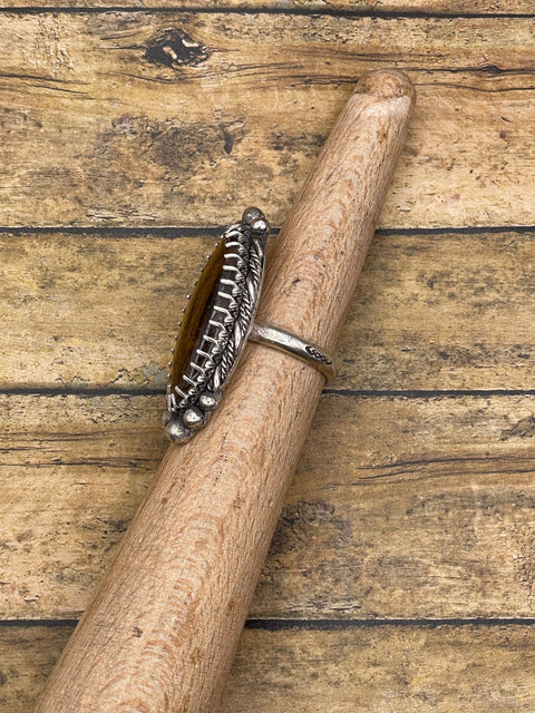 Ingrid - Tiger Eye Boho Statement Ring