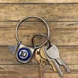 Sammie - Round Keychain with Billiard Ball #10 Detail