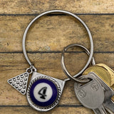 Selma - Round Keychain with Billiard Ball #4 Detail