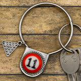 Saul - Round Keychain with Billiard Ball #11