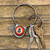 Seth - Round Keychain with Billiard Ball #5 Detail