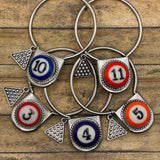 Selma - Round Keychain with Billiard Ball #4 Detail