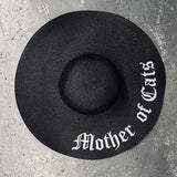 Embroidered Floppy Sun Hat - XL Brim - Mother of Cats