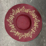 Embroidered Floppy Sun Hat - XL Brim - Botanicals