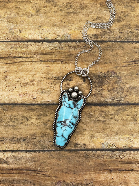 Bronco - Turquoise Mustang Horse Head Pendant