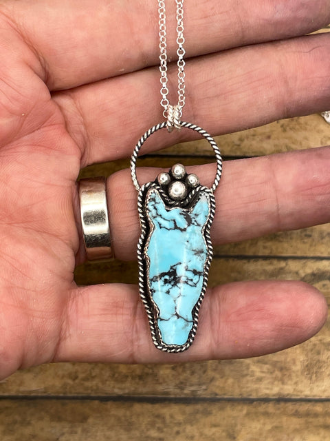 Bronco - Turquoise Mustang Horse Head Pendant