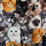Retro Fit & Flare Dress Realistic Cats