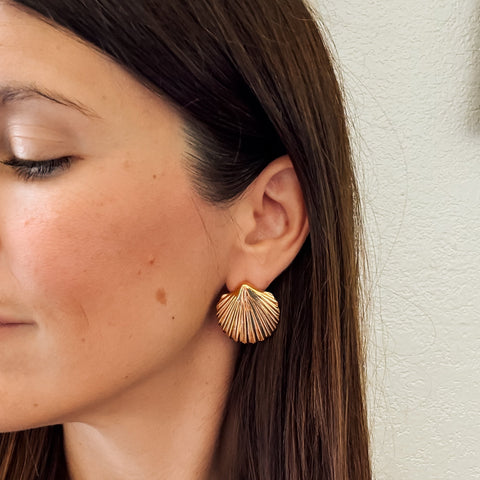 Jumbo Seashell Stud Earrings