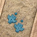 Folklore - Sparkle Owl Earrings: Handmade, Hand-Painted Polymer Clay
