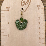 Folklore - Sparkle Chicken Earrings: Handmade, Hand-Painted Polymer Clay