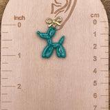Fun - Balloon Dog Dangle Earrings: Handmade, Hand-Painted Polymer Clay