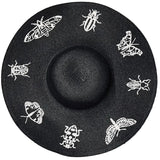 Embroidered Floppy Sun Hat - XL Brim - Insects
