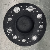 Embroidered  Floppy Sun Hat - XL Brim - Planets