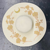 Embroidered Floppy Sun Hat - XL Brim - Orchids