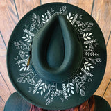Vegan Felt Hat - XL Brim - Botanicals