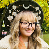 Vegan Felt Hat - XL Brim - Orchids