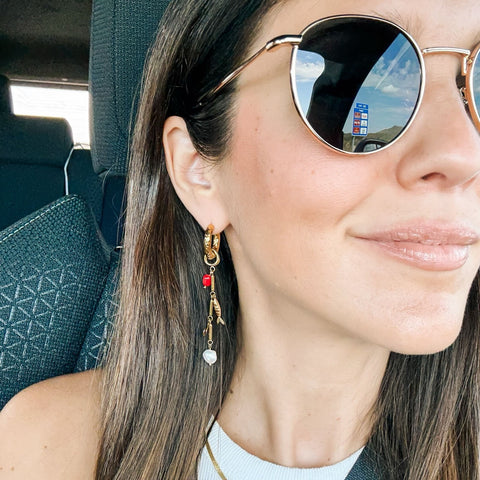 Ocean Bait Huggie Hoop Charms