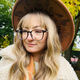 Vegan Felt Hat - XL Brim - Mushrooms