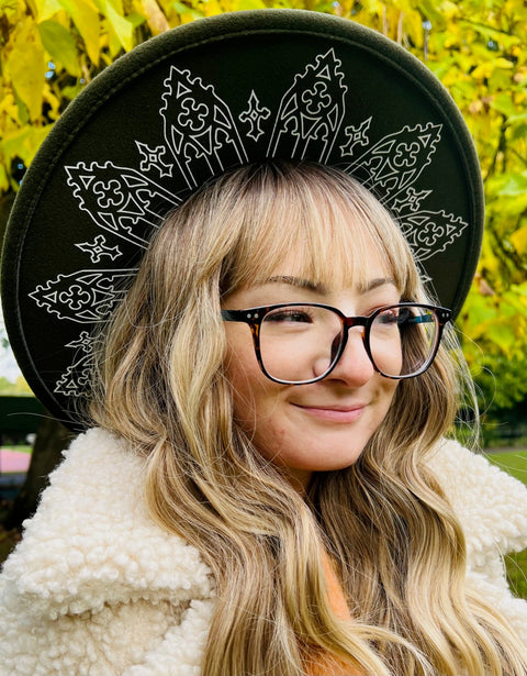 Vegan Felt Hat - XL Brim - Wrought Iron