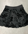 Black floral-patterned skirt