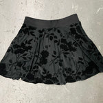 Black floral-patterned skirt