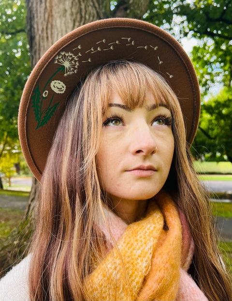 Vegan Felt Hat - Wide Brim - Dandelion