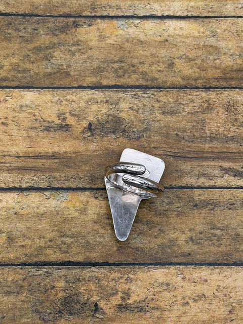 Riley - Chalcedony Lightning Bolt Ring