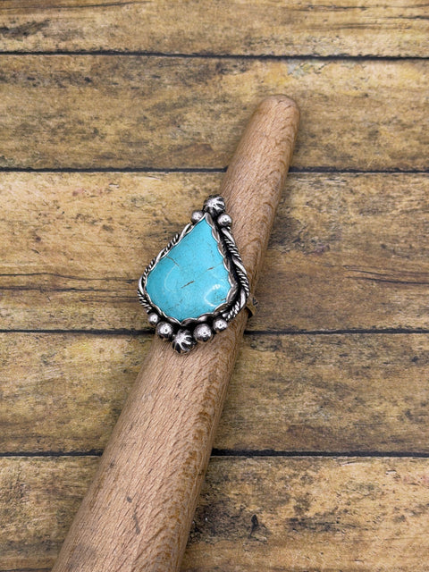 Breanna - Turquoise Arabesque Boho Statement Ring