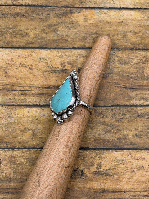 Breanna - Turquoise Arabesque Boho Statement Ring