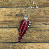 Reese - Bloody Basin Jasper Trustone Lightning Bolt Pendant