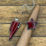 Reese - Bloody Basin Jasper Trustone Lightning Bolt Pendant