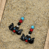Salem - Cutie Bats Earrings: Handmade, Glass Beads