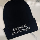 Vegan Beanie - keep out of direct sunlight