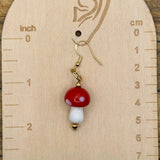 Magical Forest - Groovy Glass Mushroom Earrings: Handmade