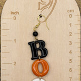 Salem - BOO Earrings: Handmade, Hand Painted, Polymer Clay
