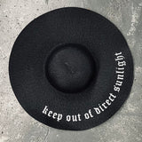 Embroidered Floppy Sun Hat - XL Brim - keep out of direct sunlight
